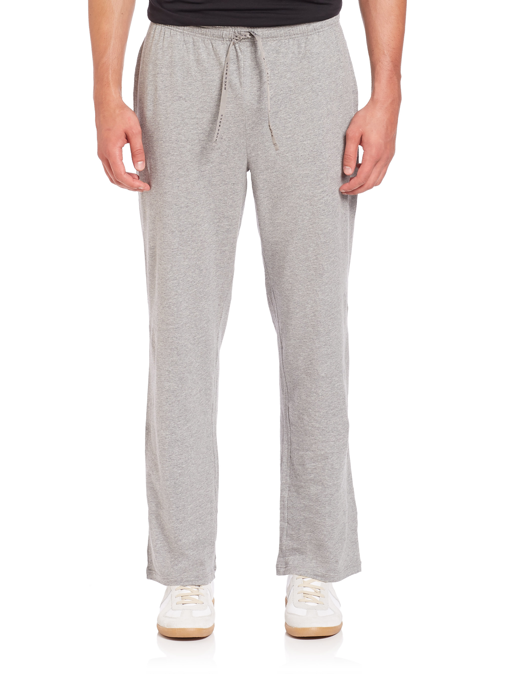 Lyst - Boss Stretch Cotton Knit Lounge Pants in Gray for Men
