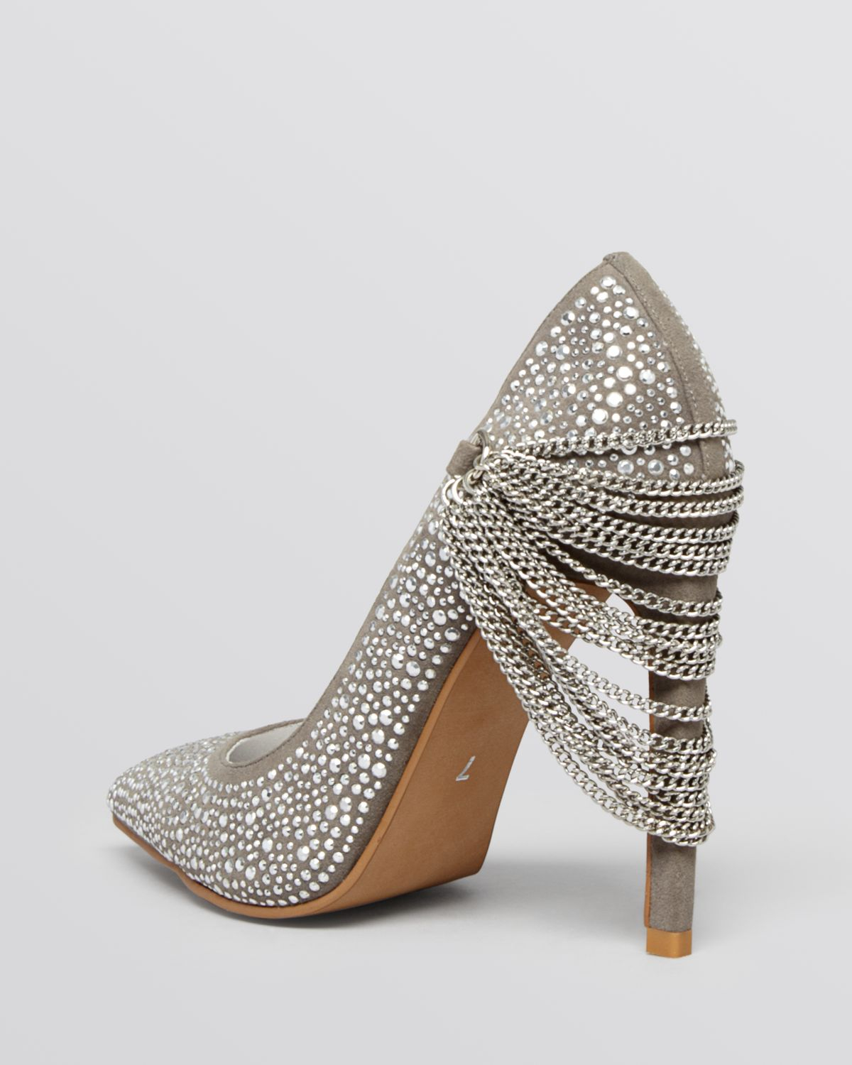 Lyst Jeffrey Campbell Pointed Toe Pumps Dulce Studded High Heel in Gray