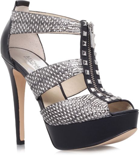 Michael Kors Studded Berkley Heeled Court Shoes in Black | Lyst