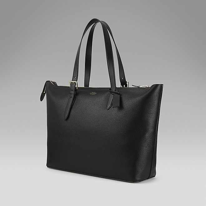 Burlington Buckle Tote in Black Lyst