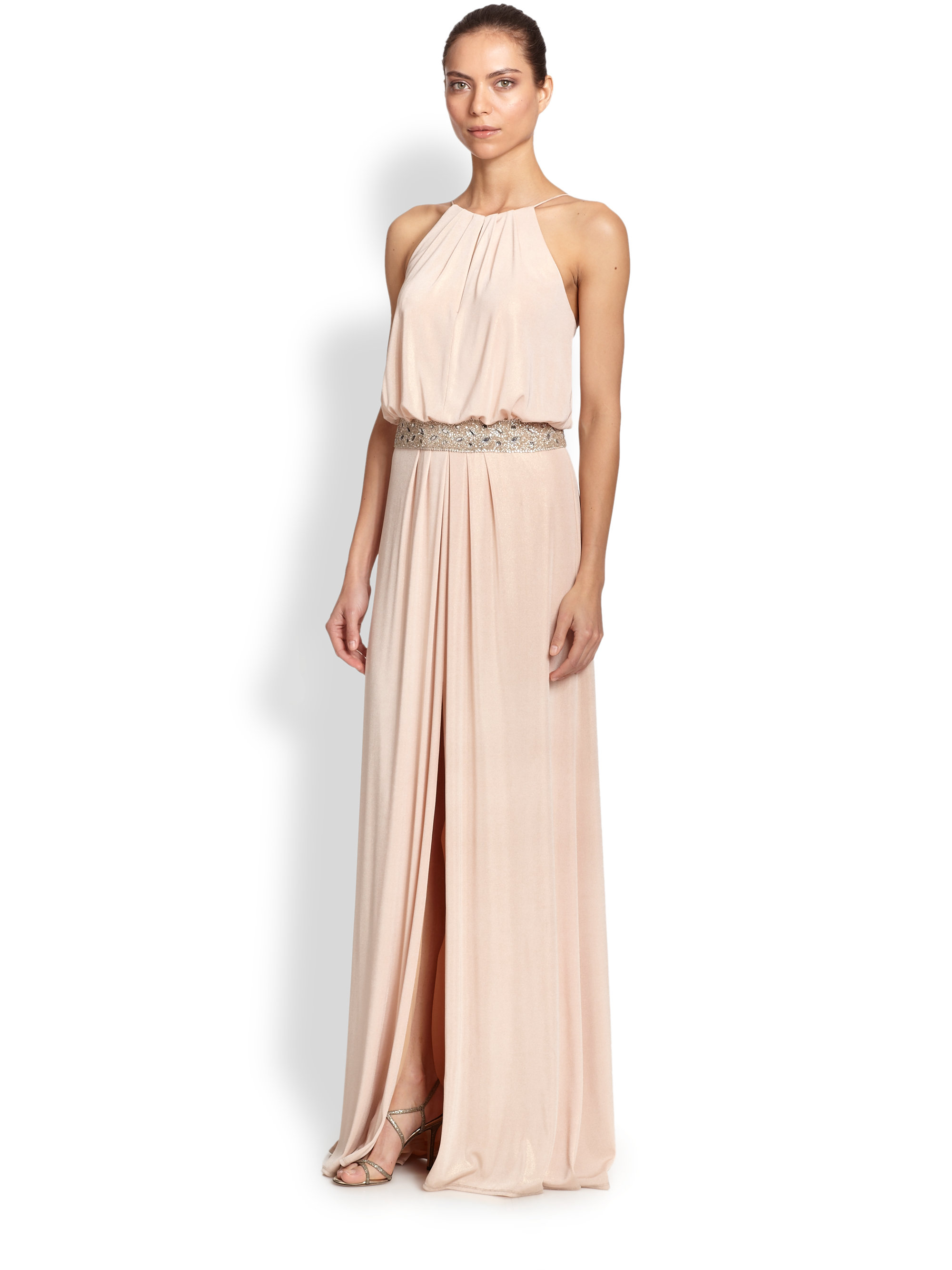 aidan mattox halter gown
