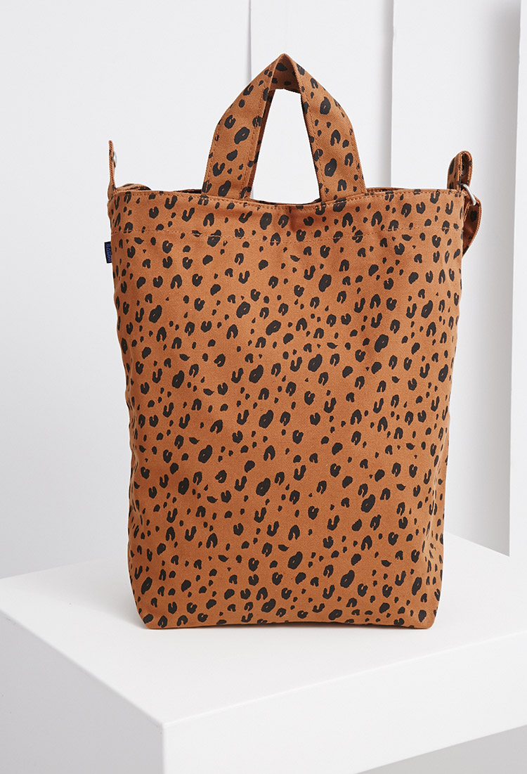 Lyst - Forever 21 Baggu Leopard Duck Bag in Brown