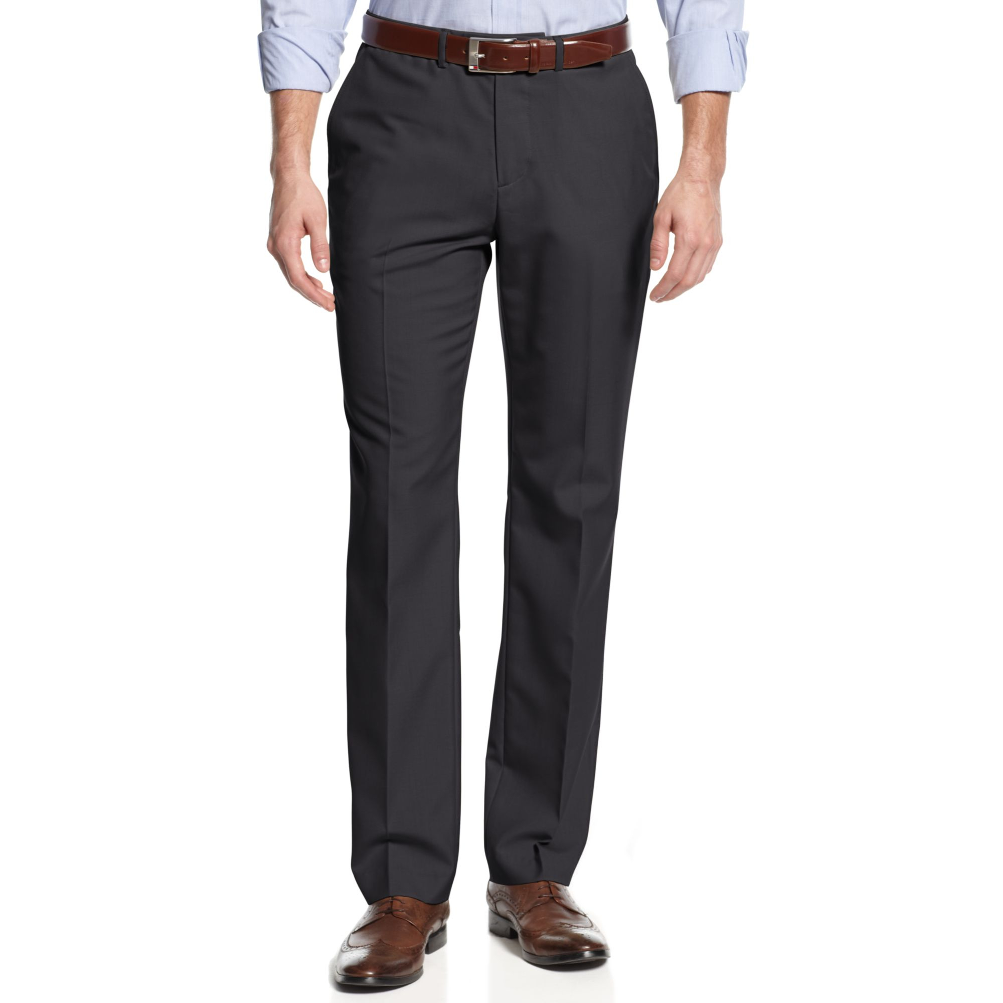 Tommy Hilfiger Classic Club Dress Pant in Gray for Men (Dark Grey ...