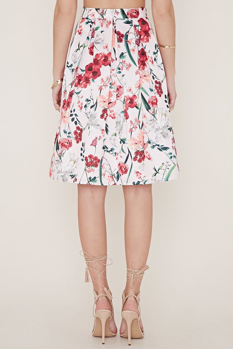 Forever 21 Floral A-line Skirt in Pink | Lyst