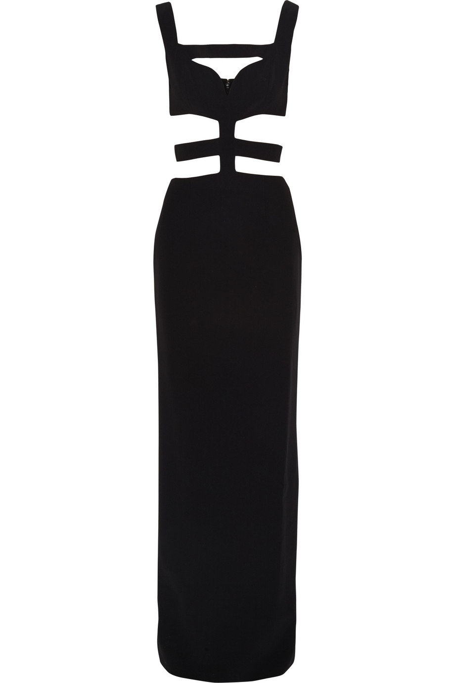 Lyst - Alexander Mcqueen Cutout Crepe Gown in Black