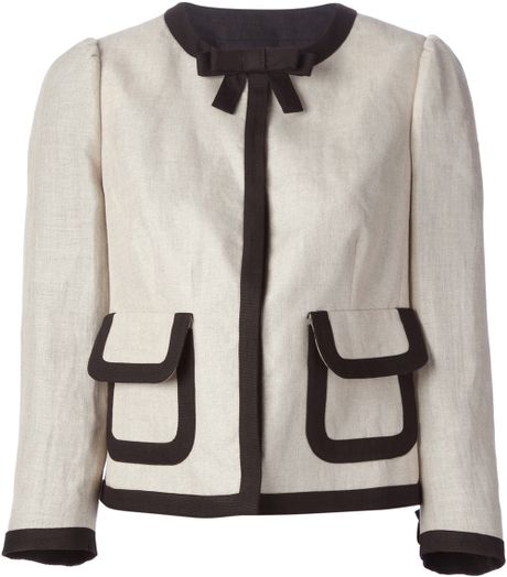 Red Valentino Fitted Jacket in Beige (nude & neutrals) | Lyst