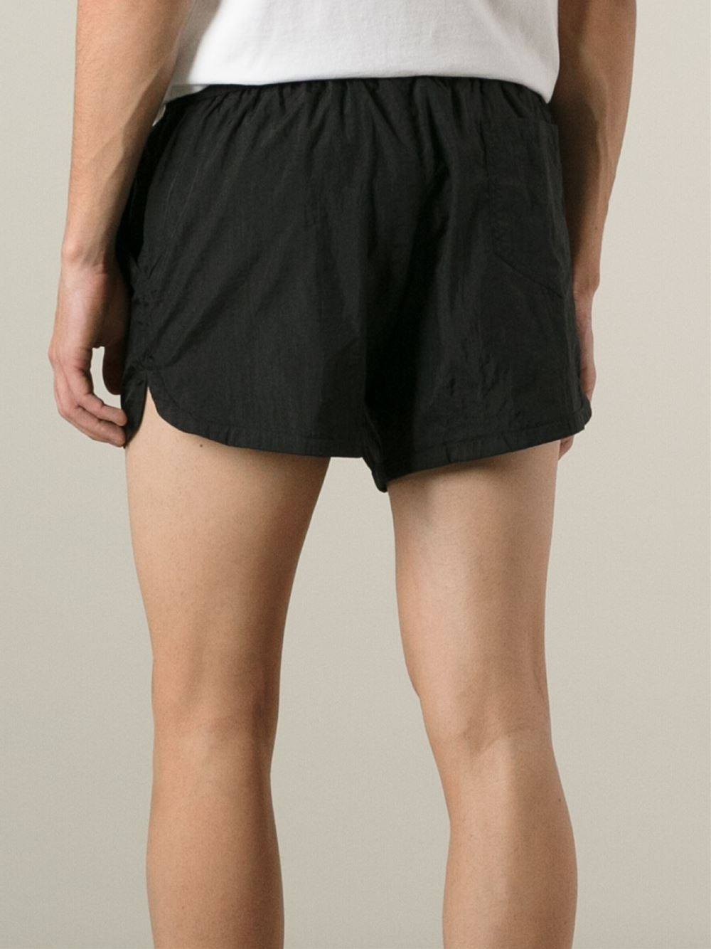 Moschino Logo Plaque Swim Shorts in Black for Men - Lyst