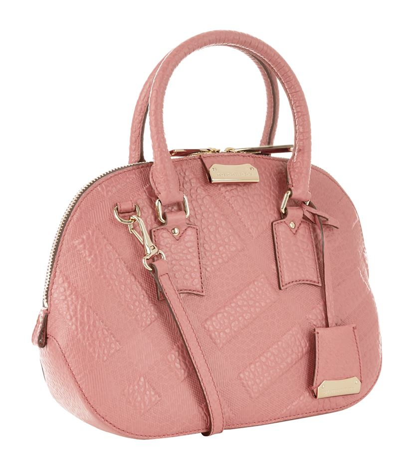 Burberry Small Orchard Check Bowling Bag In Pink Lyst Gallery