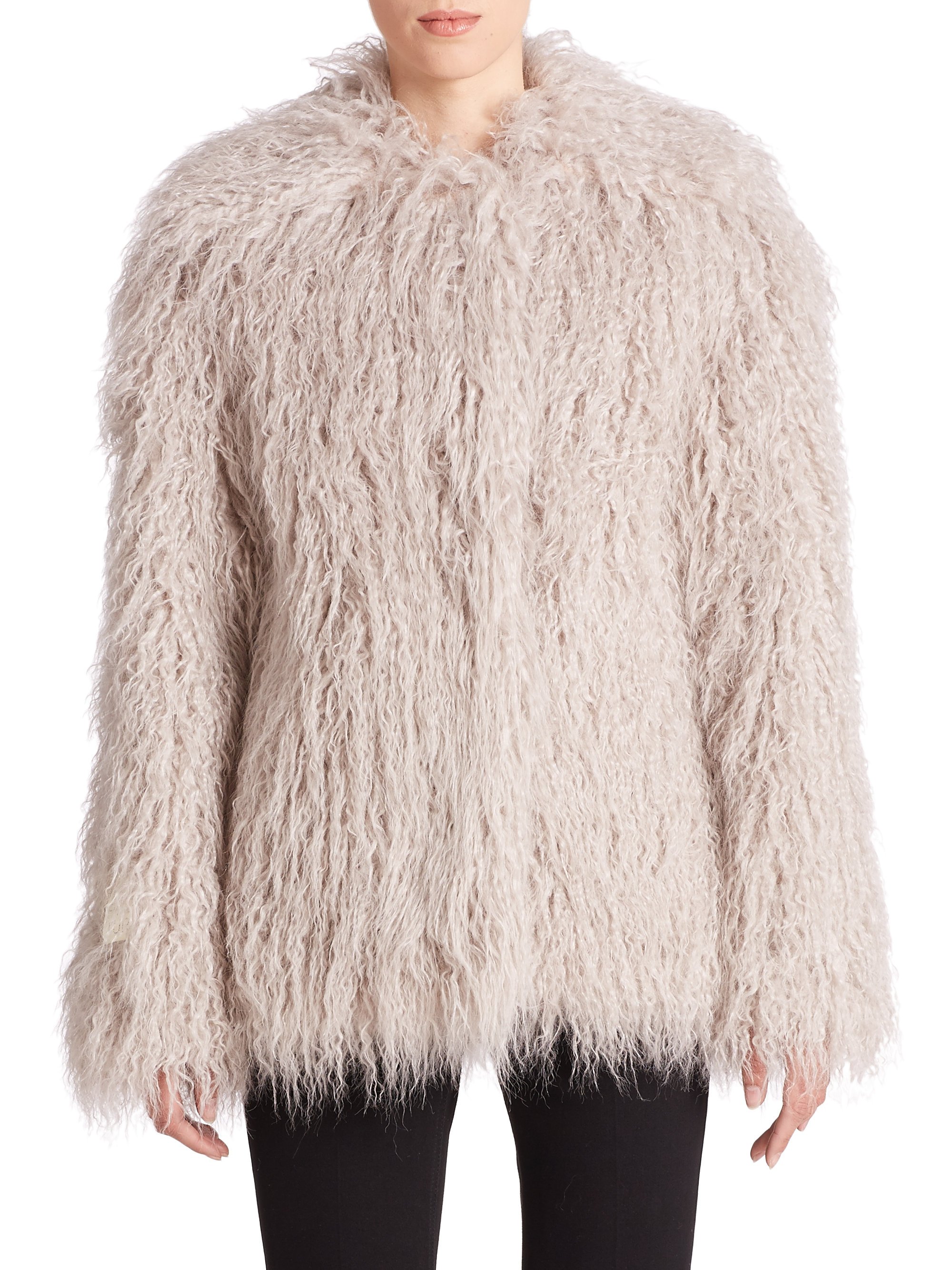 Lyst - Stella Mccartney Thelma Faux-fur Coat in Gray