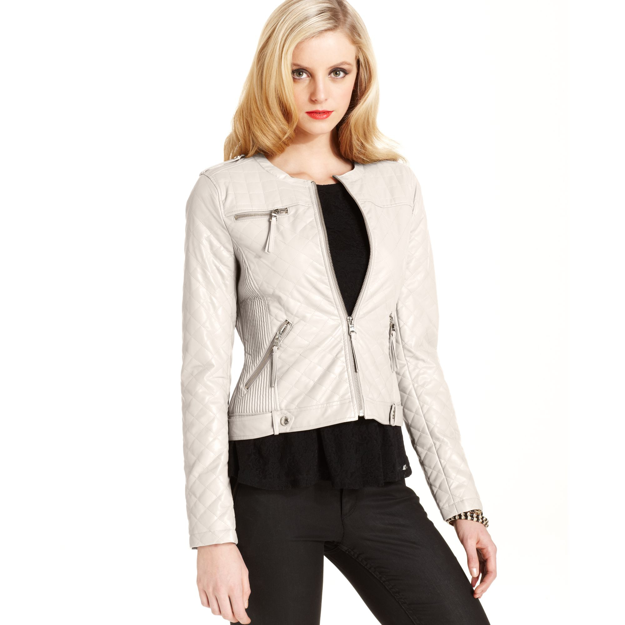 Guess Women S Faux Leather Jacket Modern Fashion Photo Blog Guess Women S Faux Leather Jacket