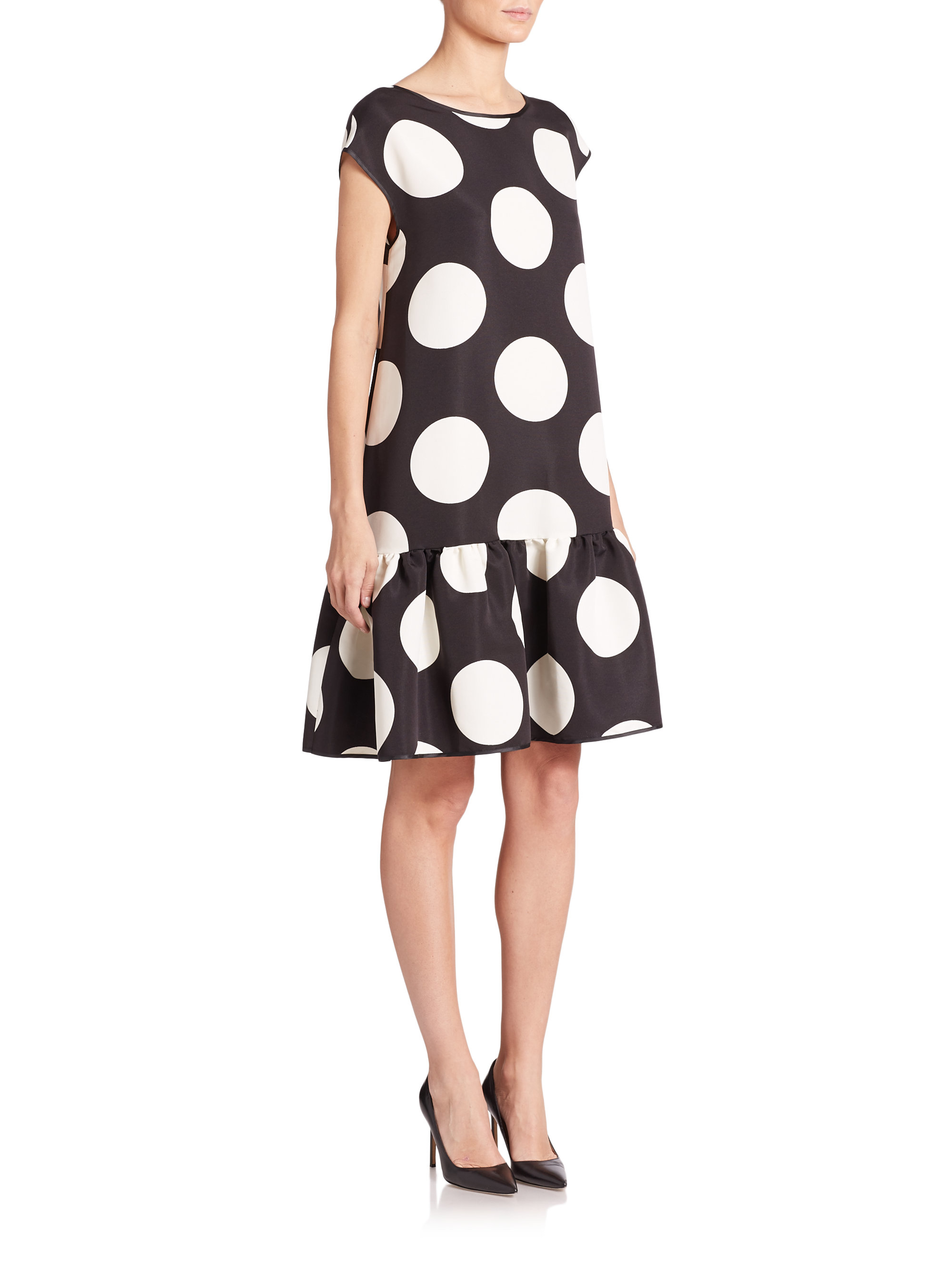 Black Self Tie Design Flounced Hem Strap Dress Black Self Tie Design Flounced Hem Strap Dress