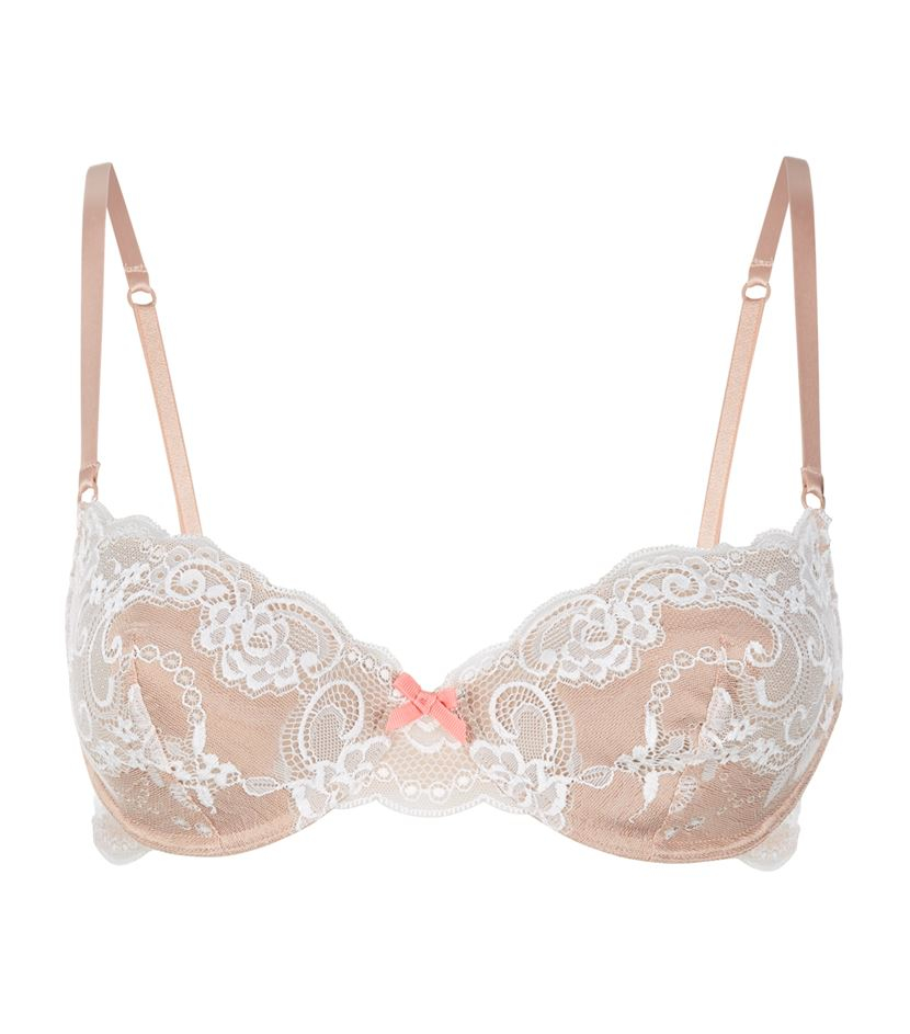 Heidi klum intimates Douce Utopie Underwire Lace Bra in Natural | Lyst