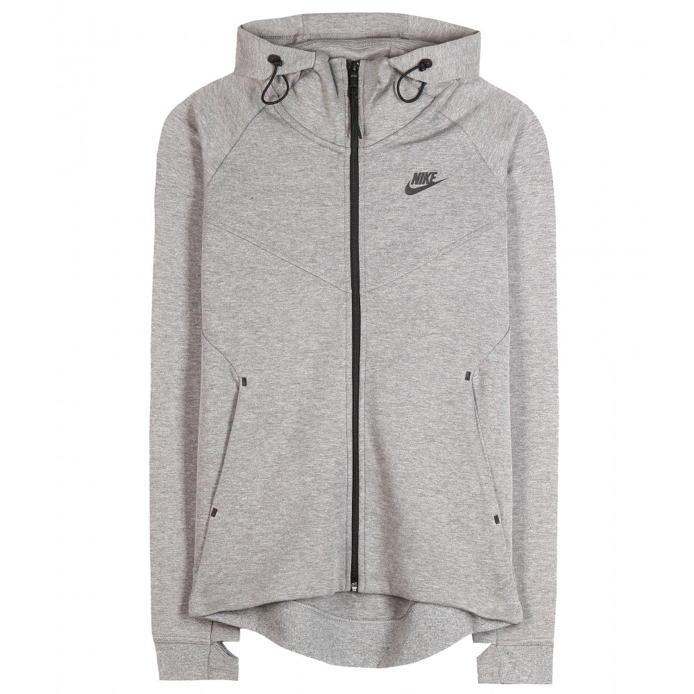 Nike Tech Fleece Cotton-Blend Jacket in Gray - Lyst