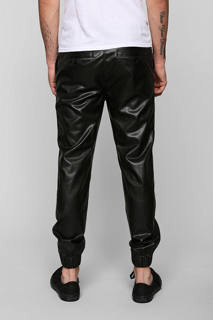 Lyst - Feathers Lightweight Faux-Leather Jogger Pant in Black for Men