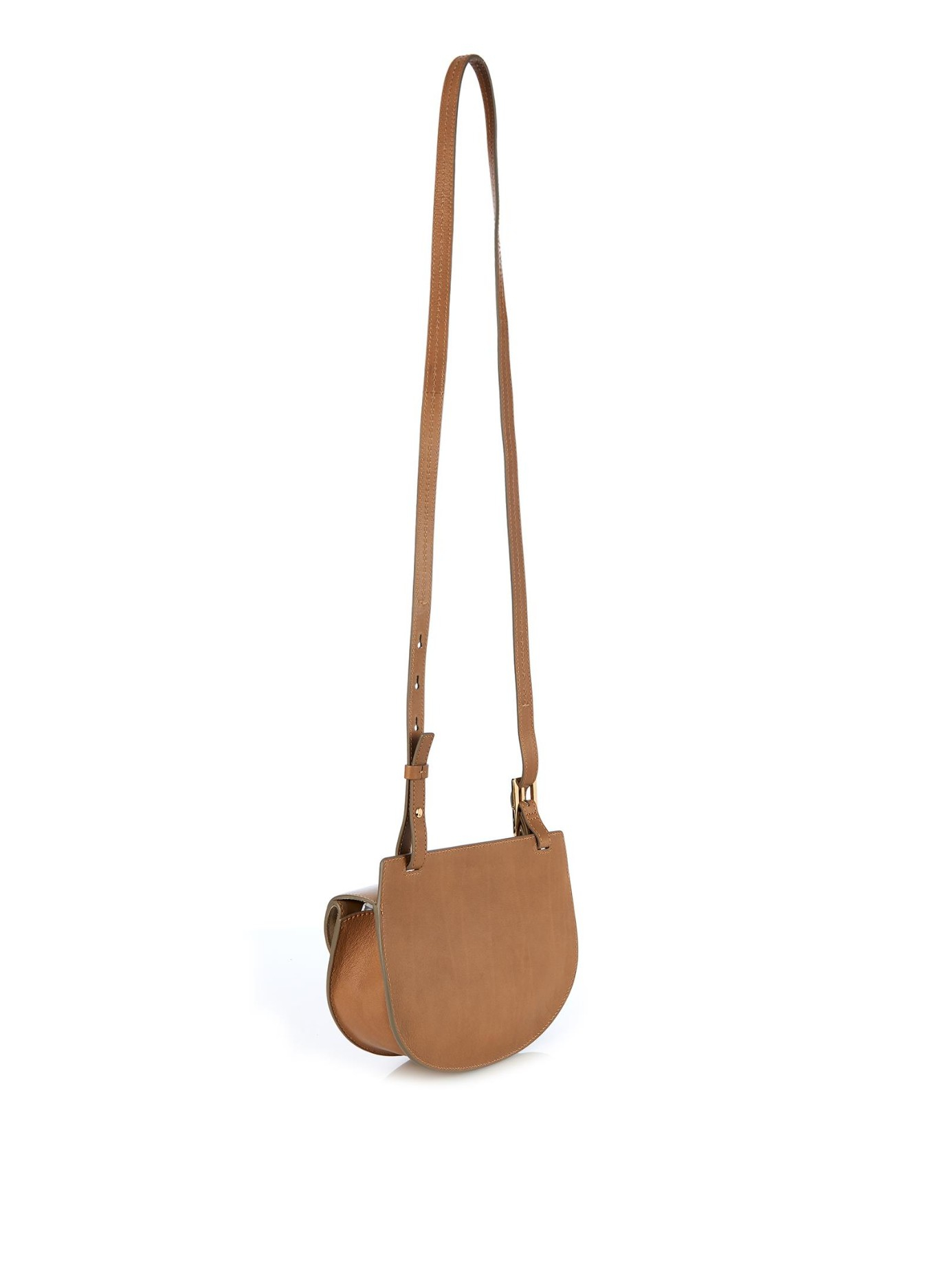 Chlo Georgia Mini Leather Cross-Body Bag in Brown (DARK BEIGE) | Lyst