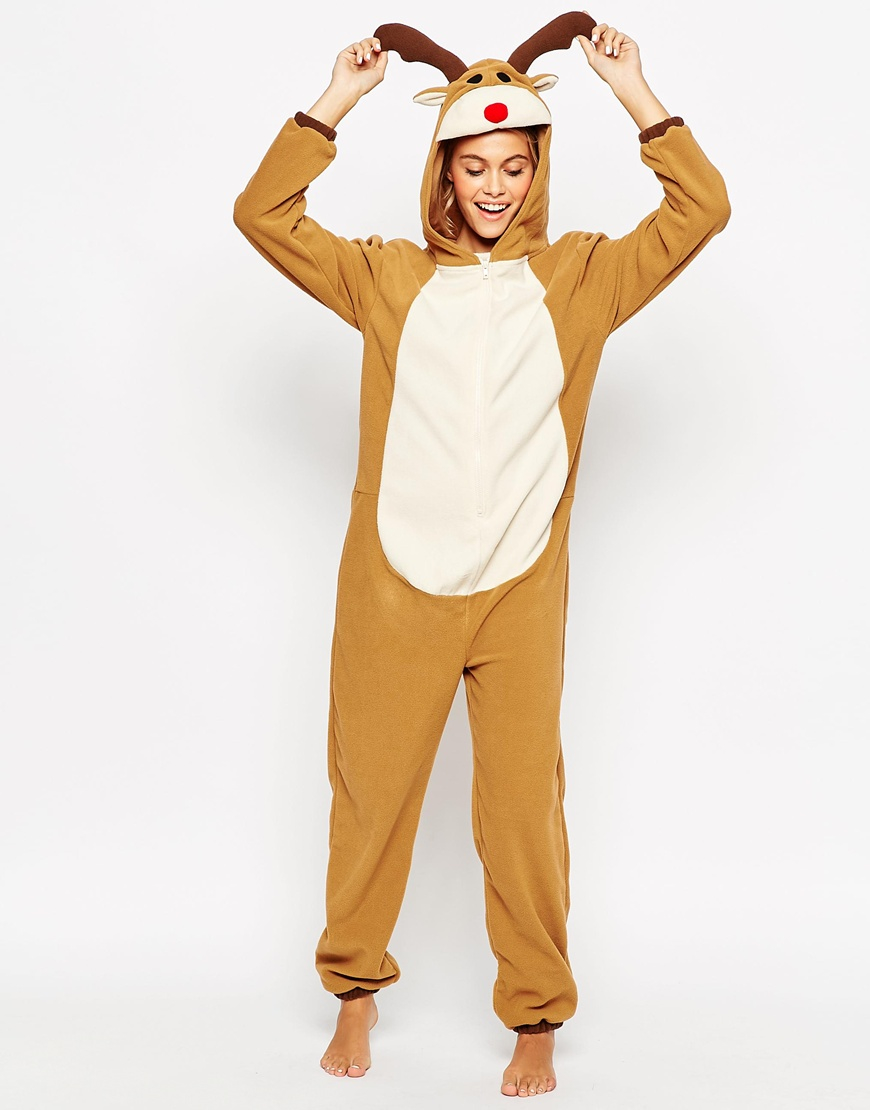 Lyst - Asos Christmas Reindeer Onesie