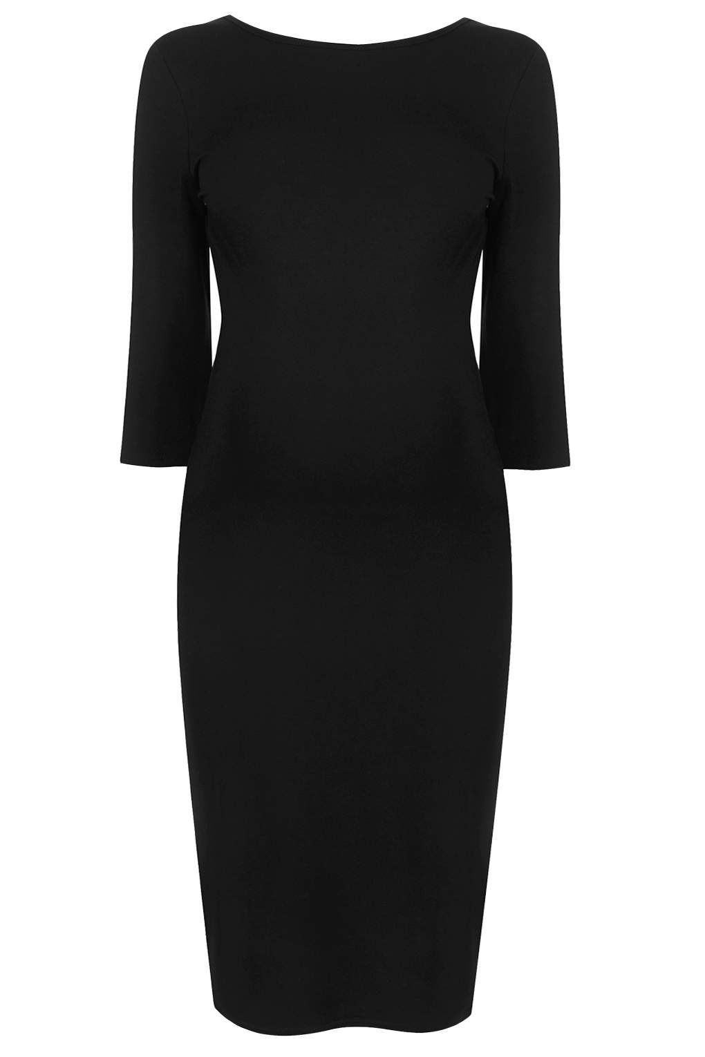 Topshop Maternity Scoop Back Bodycon Dress in Black | Lyst