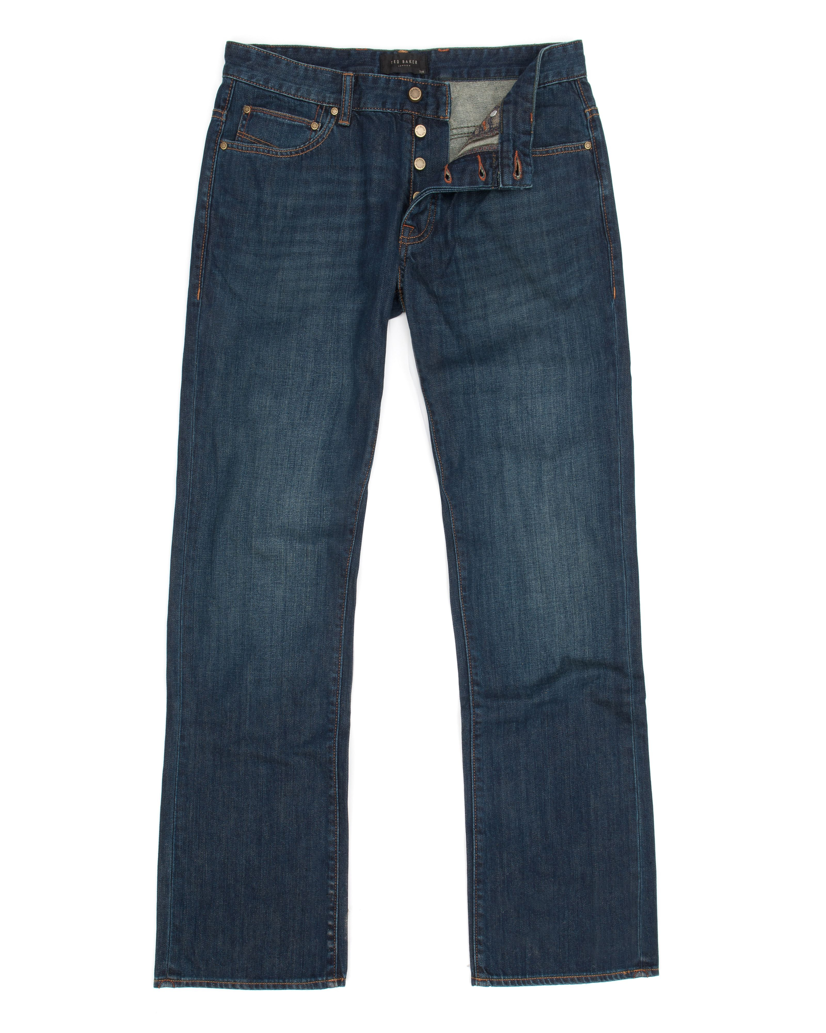 Ted Baker Brentry Organic Basic Bootcut Jeans in Blue for Men | Lyst