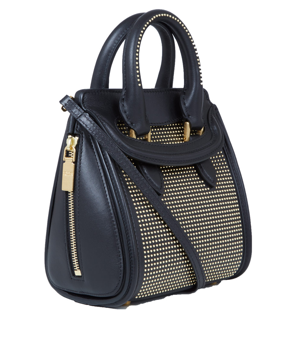 black studded mini bag