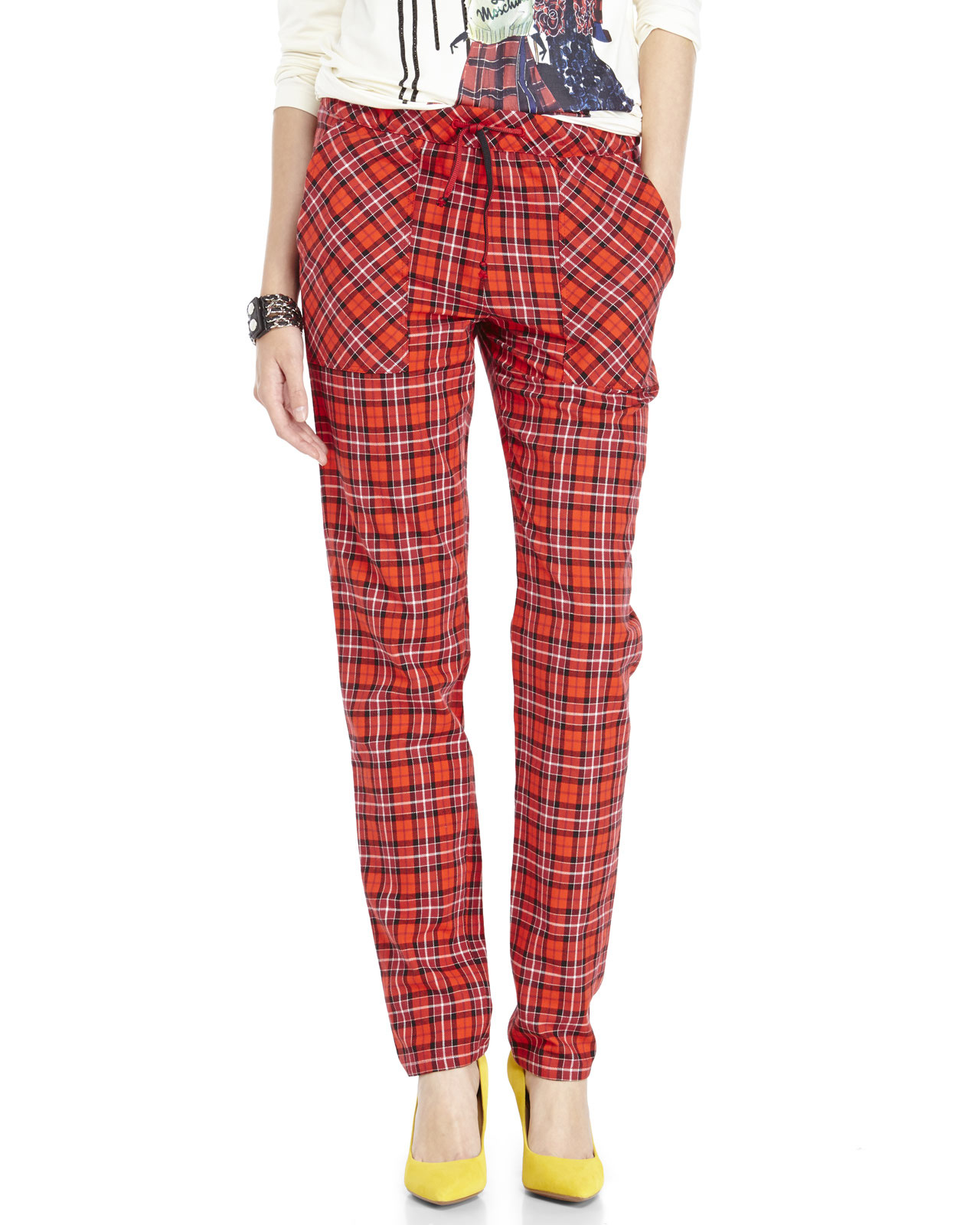 plaid jogger pants