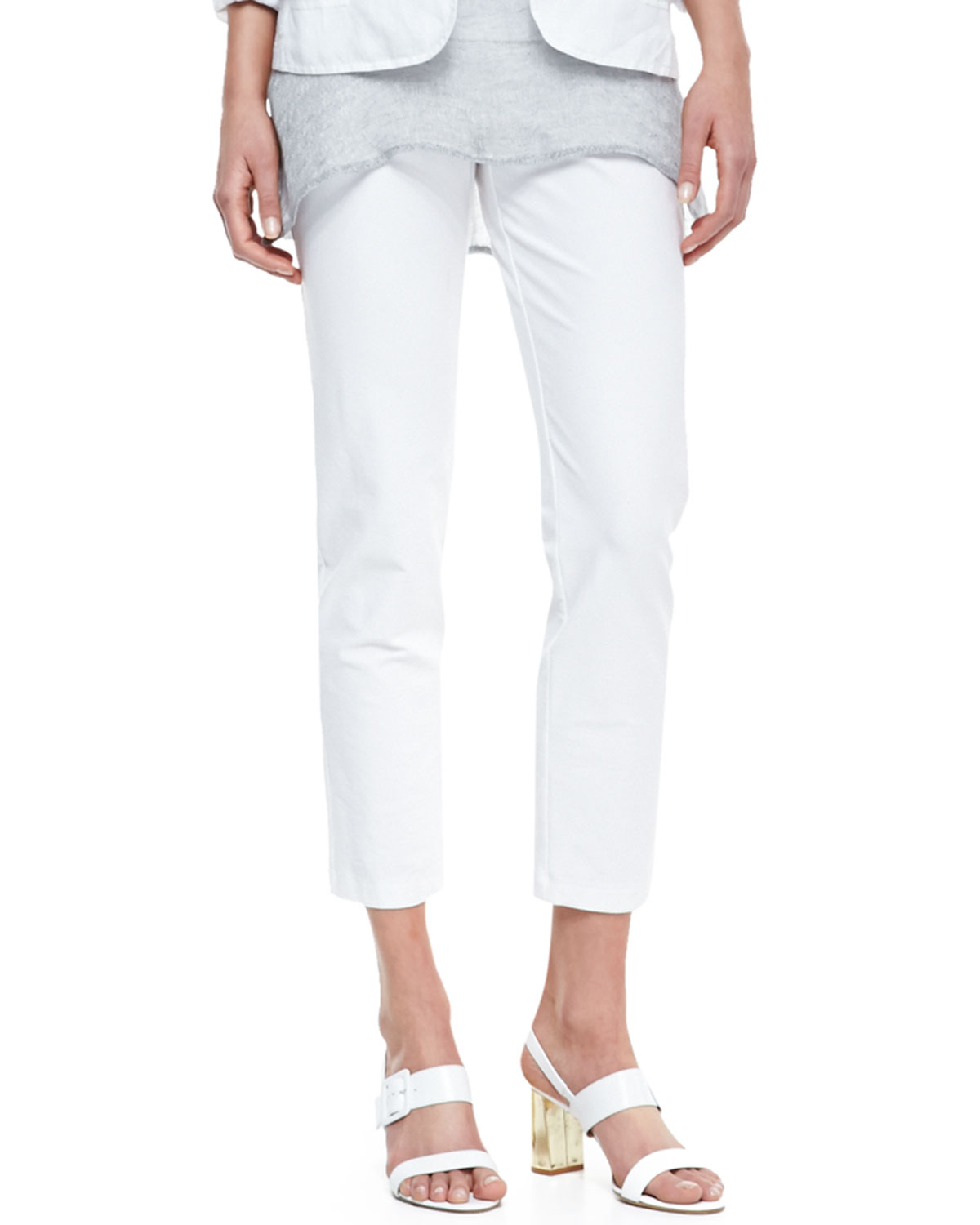 eileen fisher white pants