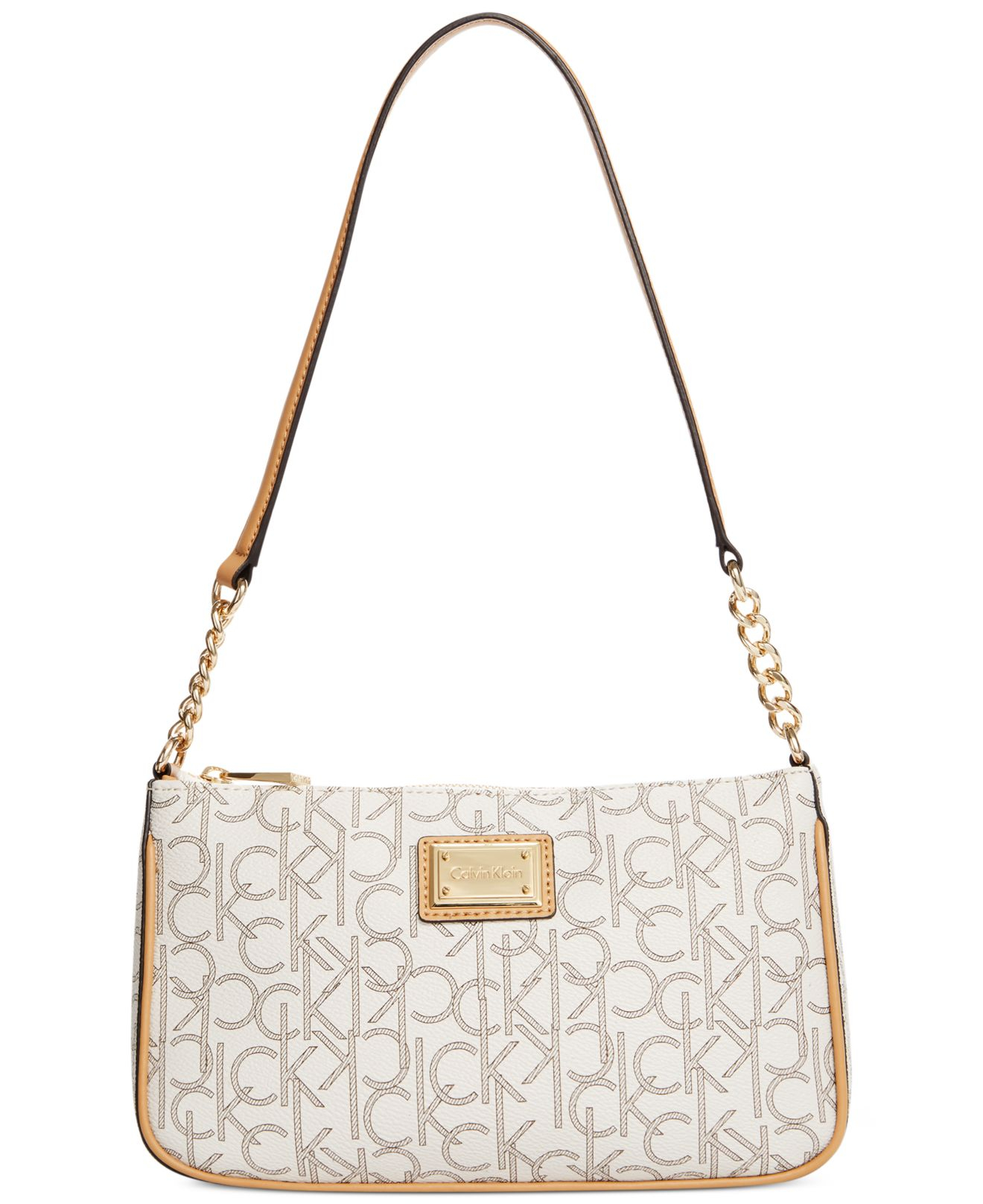Lyst Calvin Klein Hudson Monogram Demi Bag In Natural Gallery