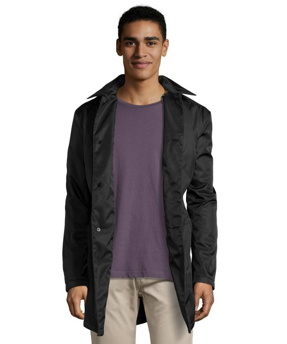 Prada Black Gabardine Button Front Raincoat in Black for Men | Lyst