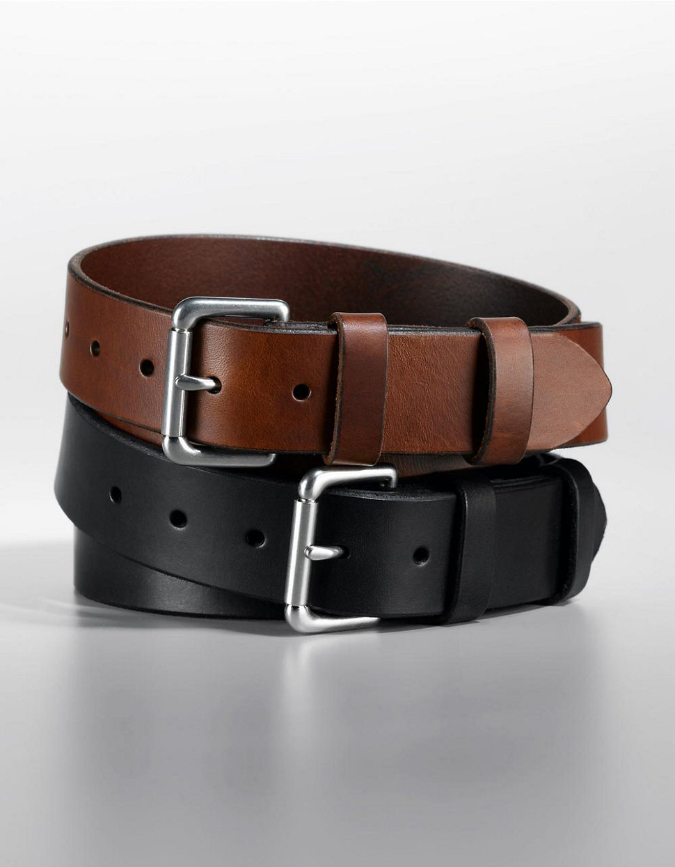 Polo ralph lauren Officer Leather Belt in Black for Men | Lyst