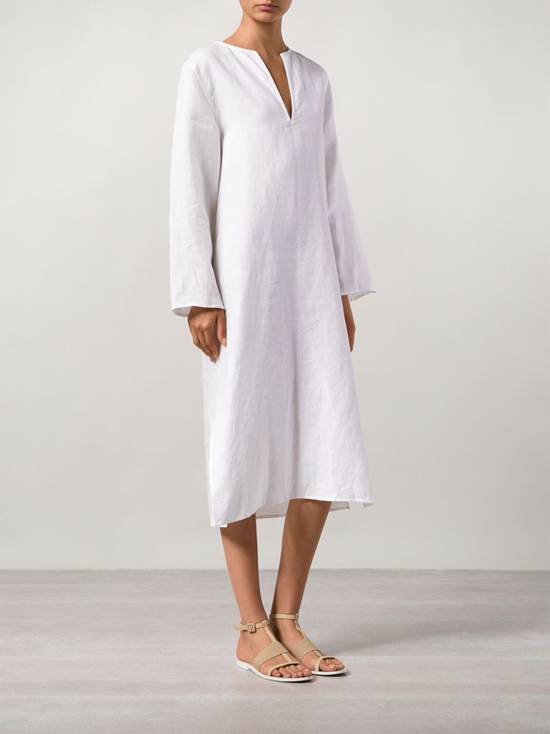 long white tunic dress