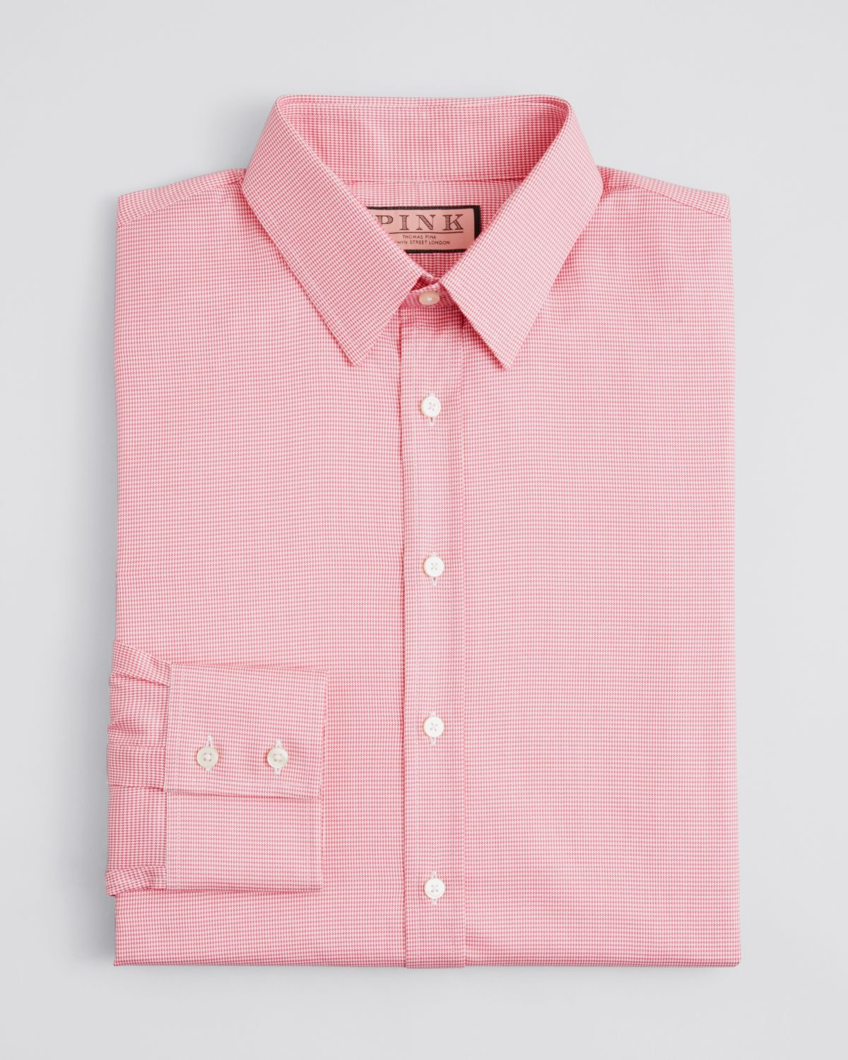Thomas Pink Talavera Texture Dress Shirt - Slim Fit in Pink for Men ...