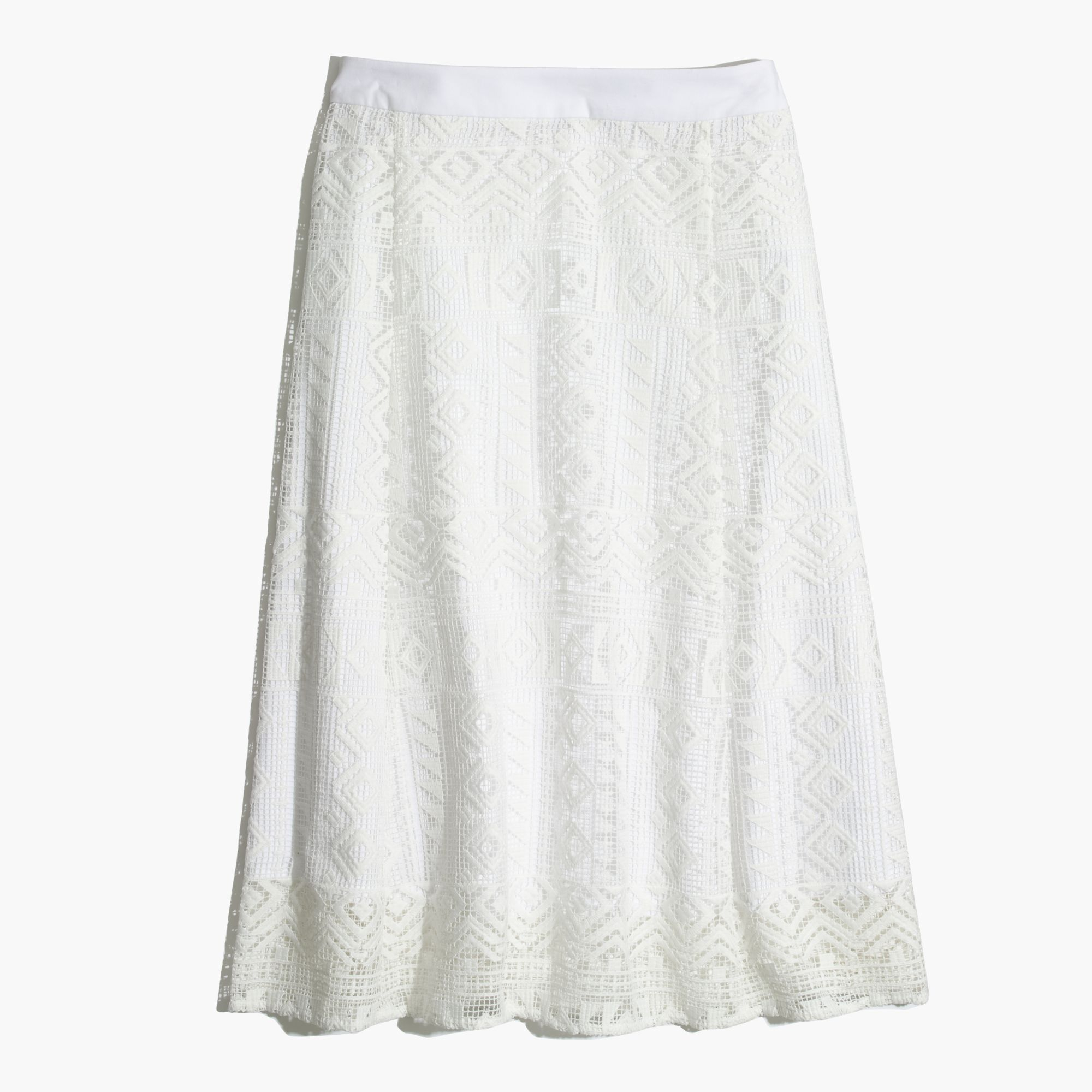 Madewell Geolace Eyelet Skirt in White Lyst