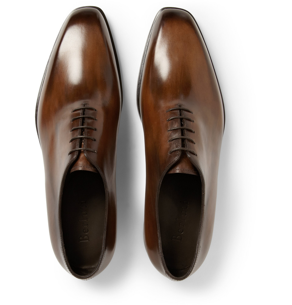 Lyst - Berluti Alessandro Capri Venezia Leather One-Cut Shoes in Brown ...