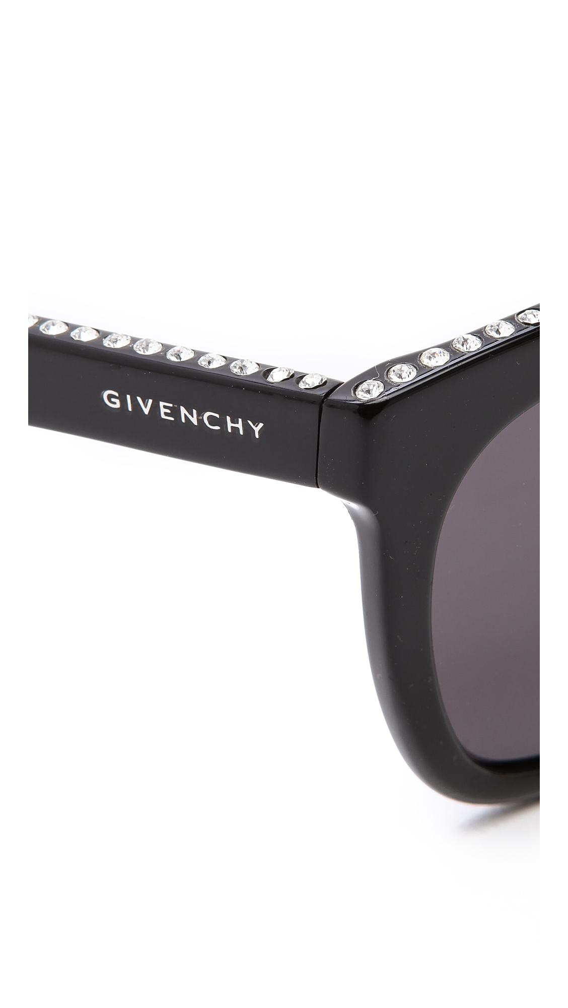 Lyst Givenchy Swarovski Crystal Rim Sunglasses Blacksmoke In Black 