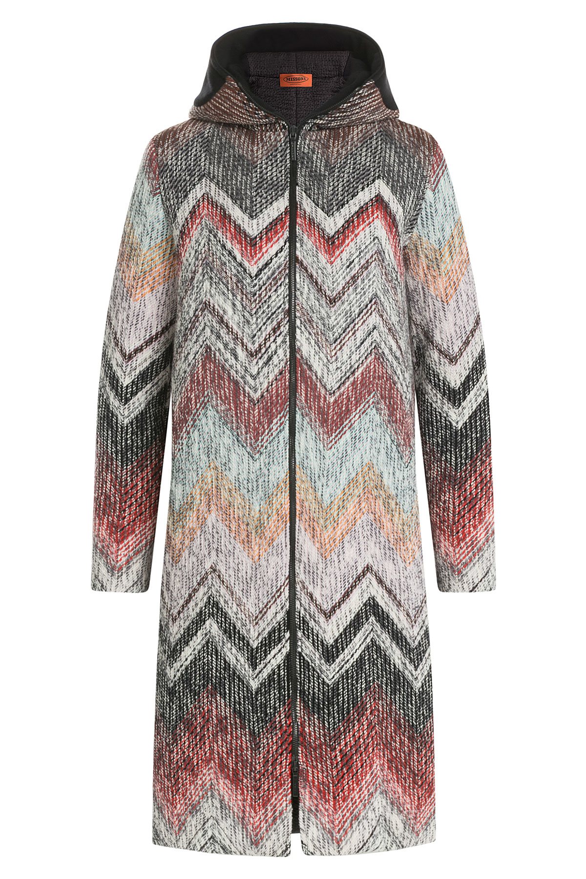 Lyst - Missoni Wool Coat With Hood - Multicolor