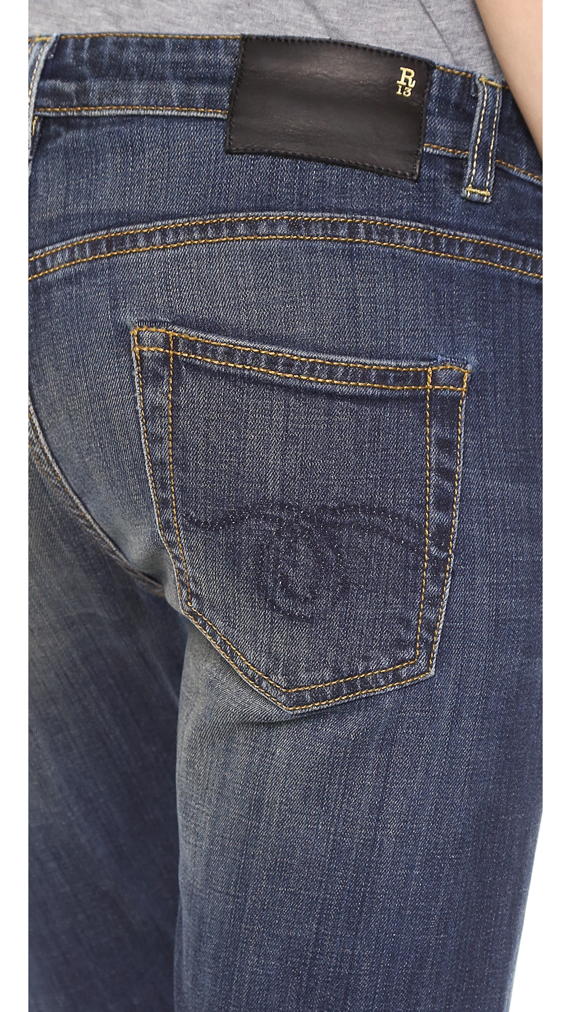 R13 Boy Skinny Jeans in Blue (Vintage Dark) | Lyst