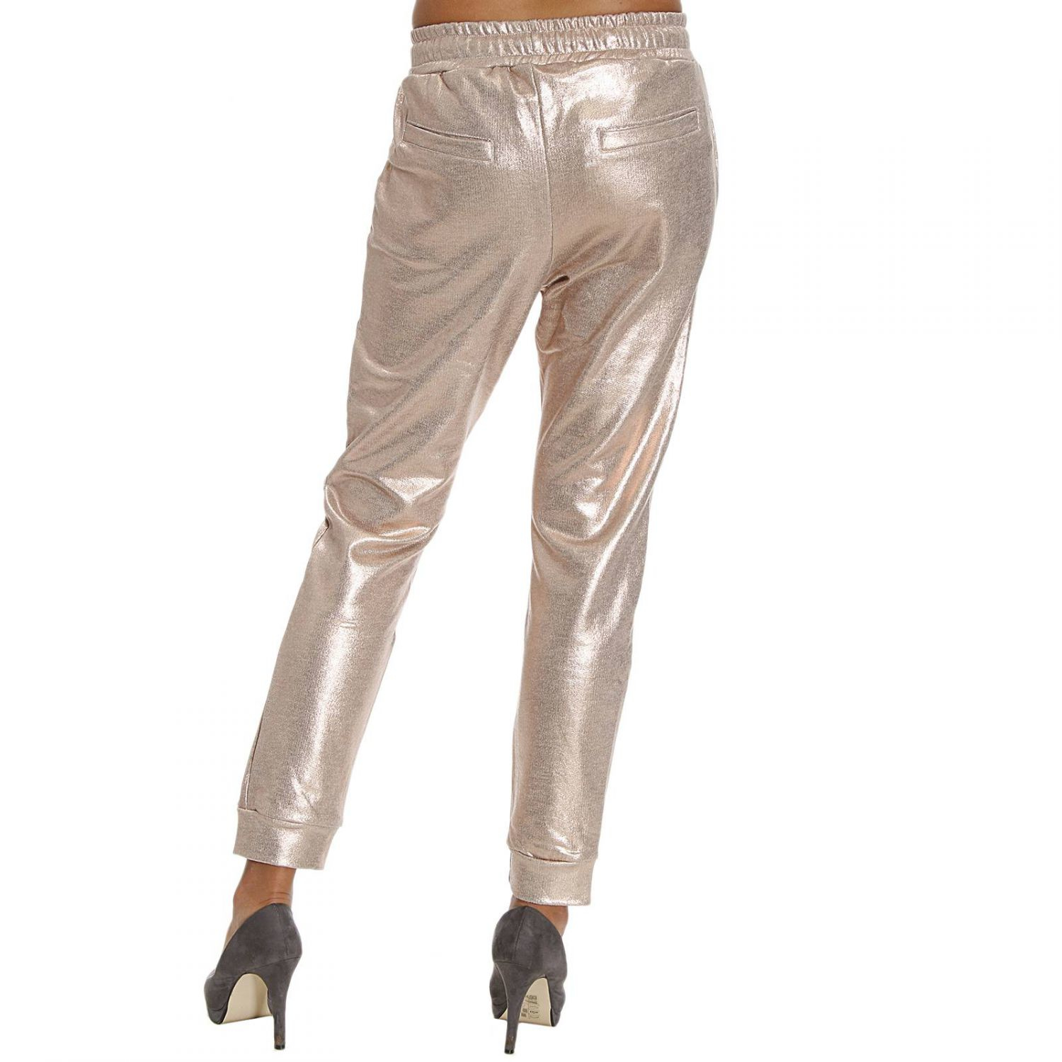 Frankie morello Trouser in Metallic | Lyst