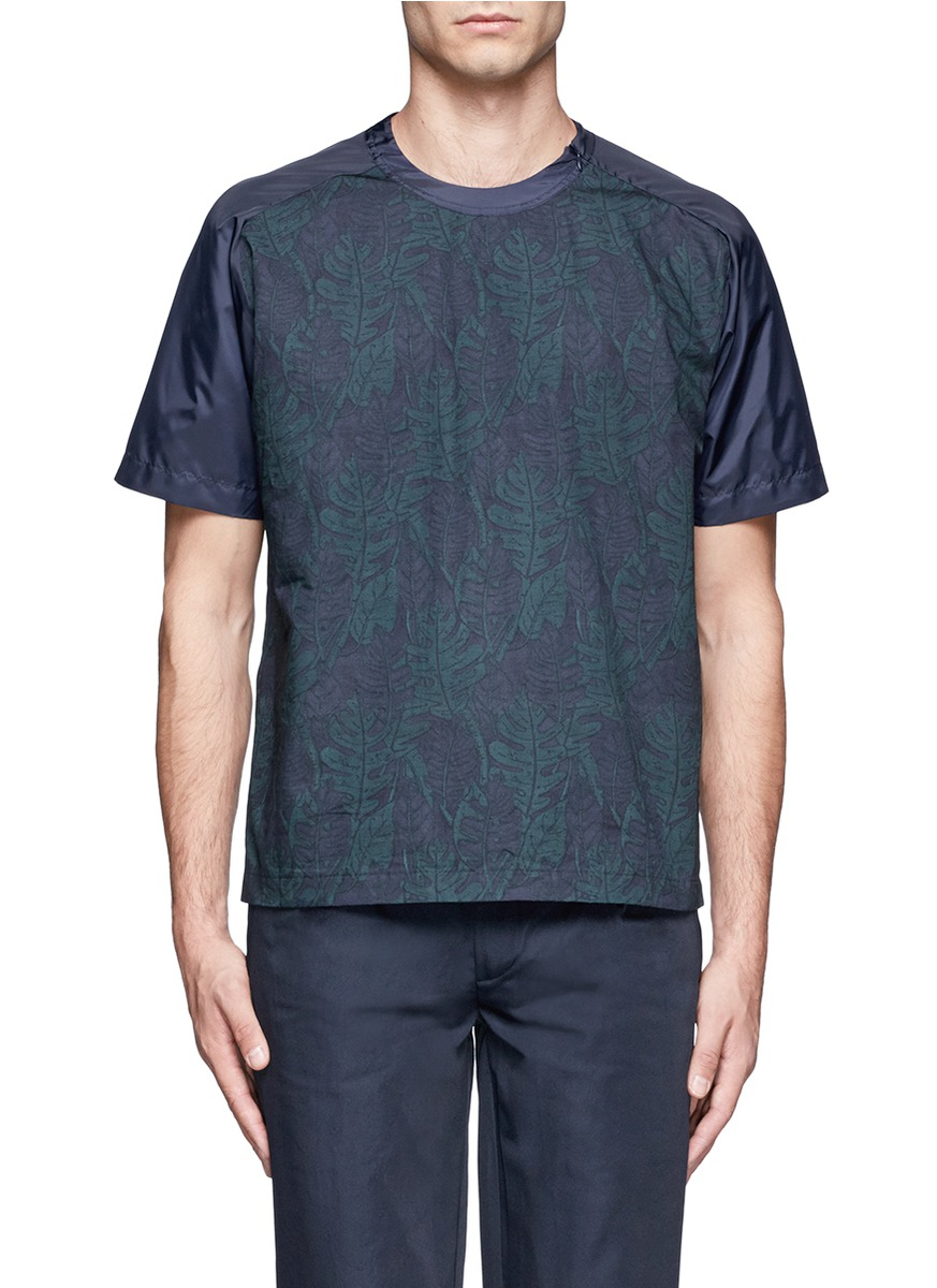 Lyst - Kolor Printed Raglan Sleeve T-shirt in Blue for Men