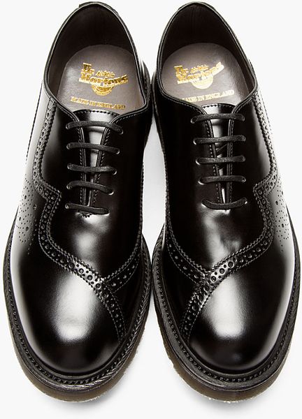 Dr. Martens Black Leathed Twisted Claude Brogues in Black for Men | Lyst