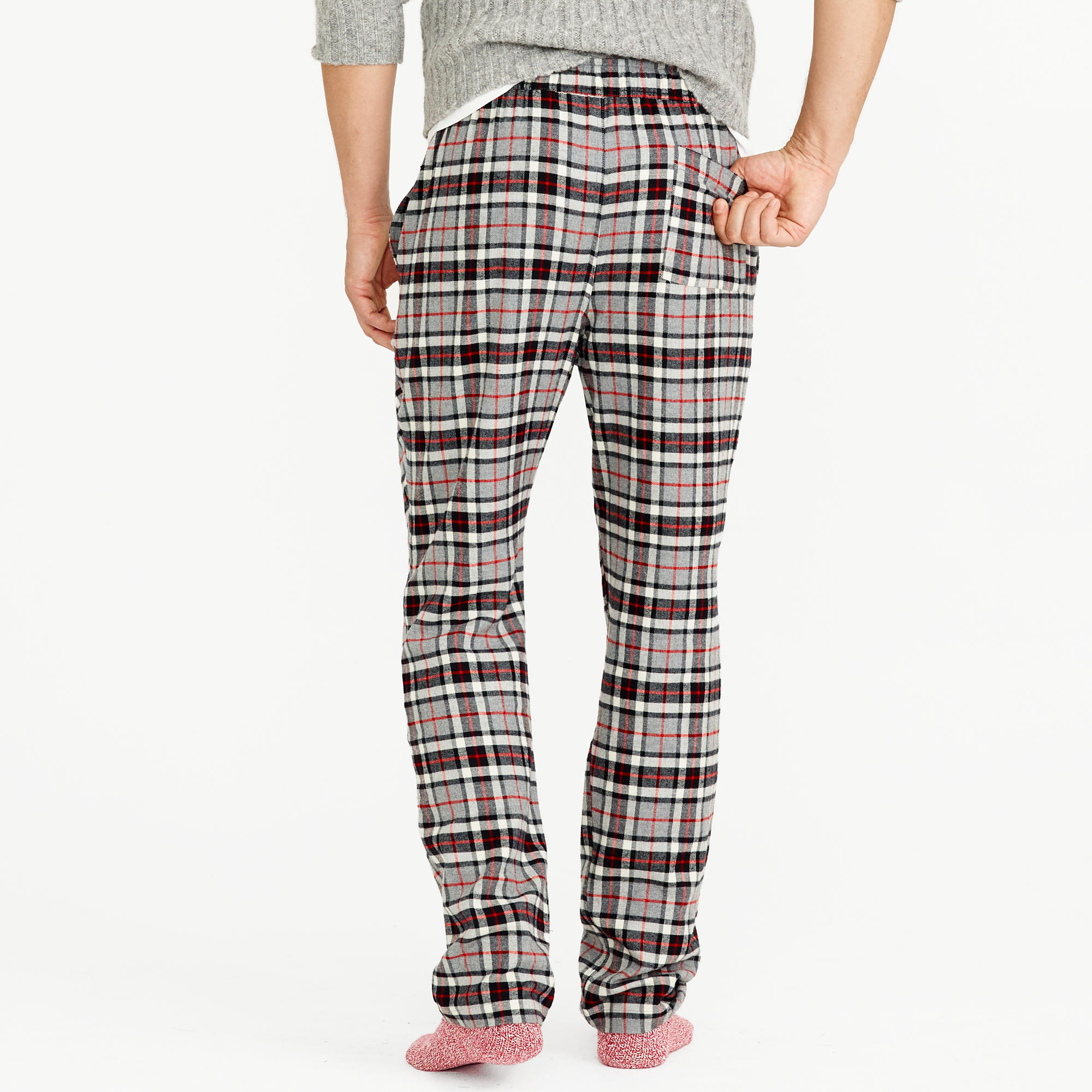 Lyst - J.Crew Flannel Pajama Pant In Grey Plaid in Gray for Men