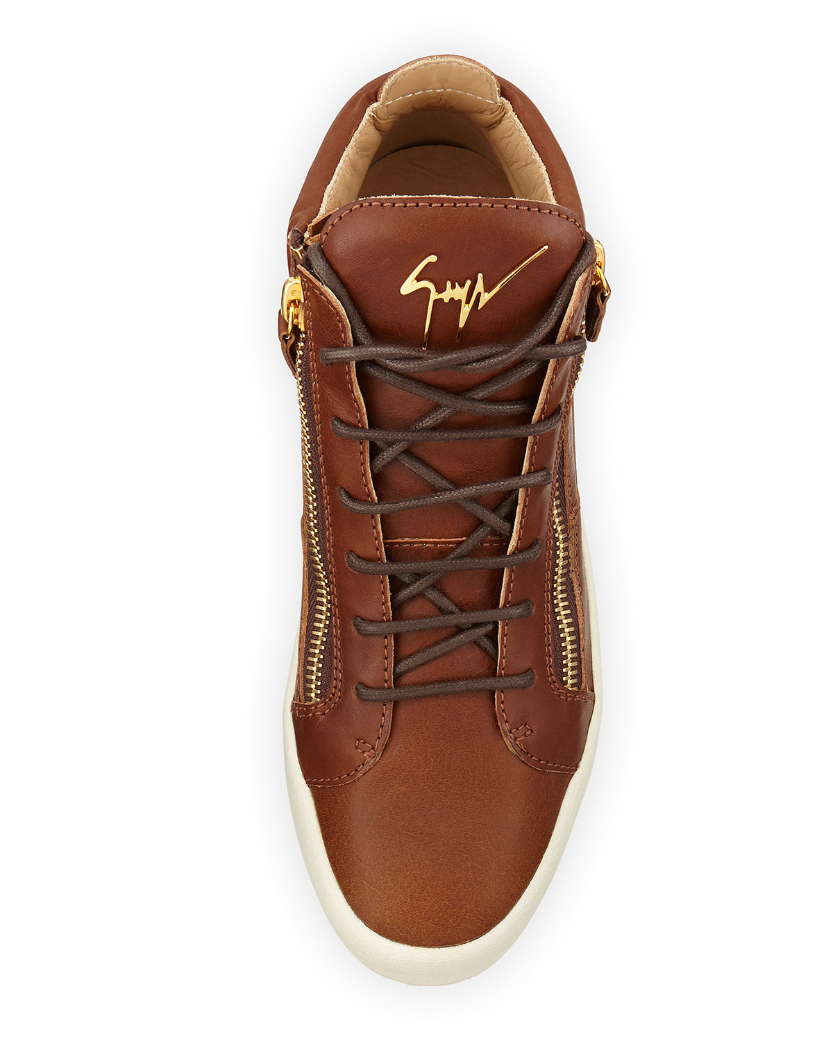 giuseppe zanotti leather may mid top trainers