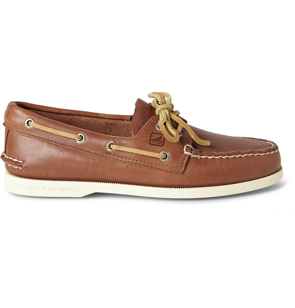 Sperry Men's Authentic Original 2-Eye Leather Boat Shoes - Classic Deck Style