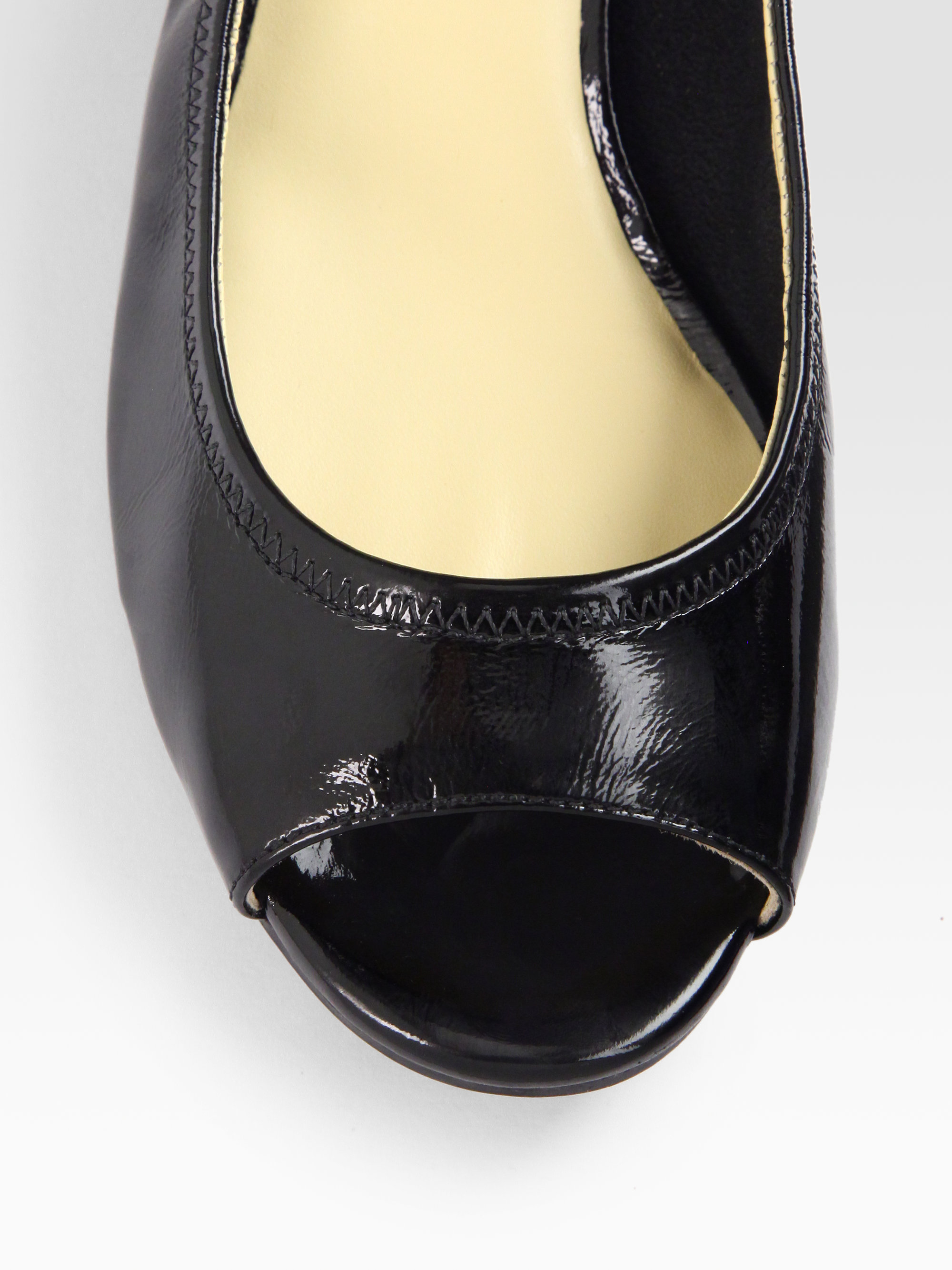 Lyst - Cole Haan Air Tali Patent Leather Wedge Pumps in Black