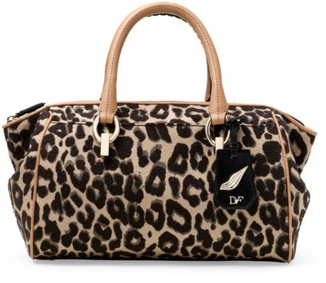 Diane Von Furstenberg Sutra Leopard Jacquard Small Duffle Bag in Animal ...