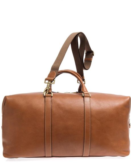 Mulberry Leather Clipper Weekend Bag in Brown for Men (TAN) | Lyst