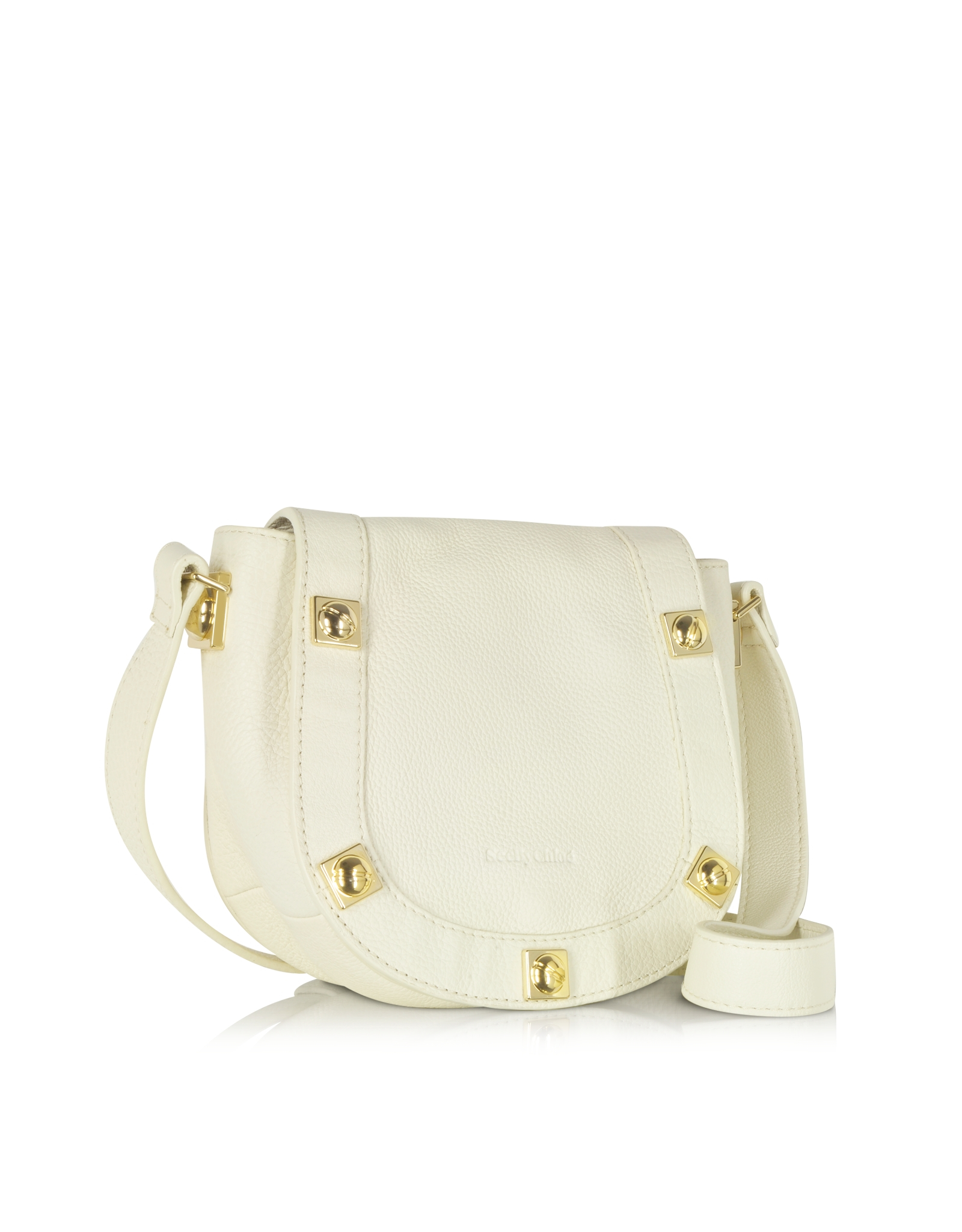 See by chlo Sadie Milk Leather Mini Crossbody Bag in Beige (gold ...  