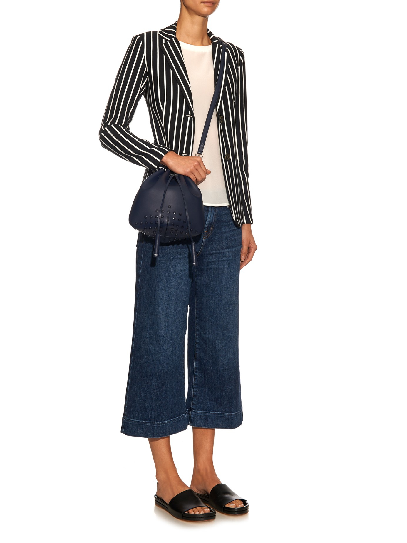 Lyst Tod'S Mini Gommini Leather Bucket Bag in Blue