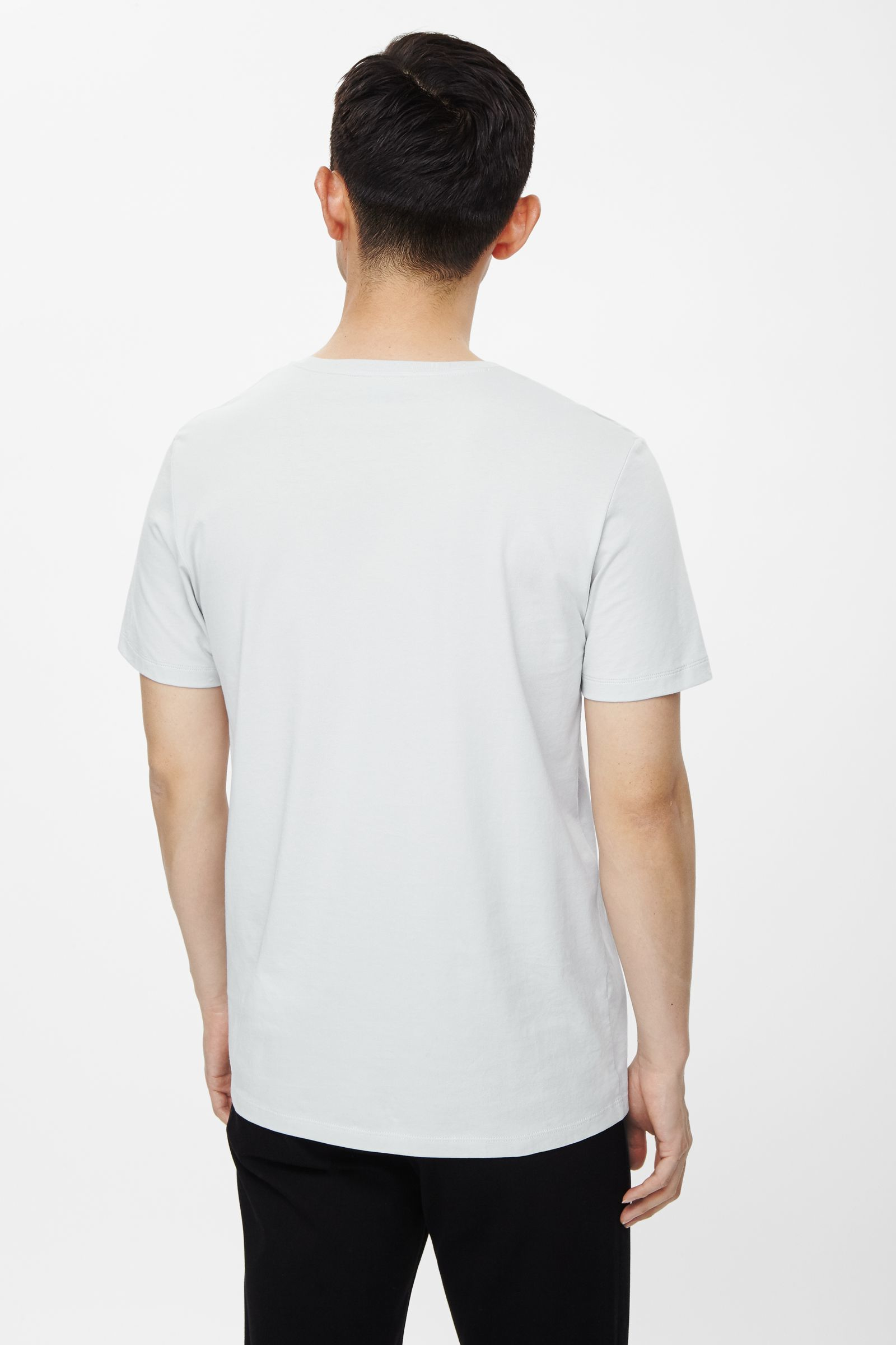 Cos Round-neck T-shirt in Gray for Men (Grey Light) | Lyst