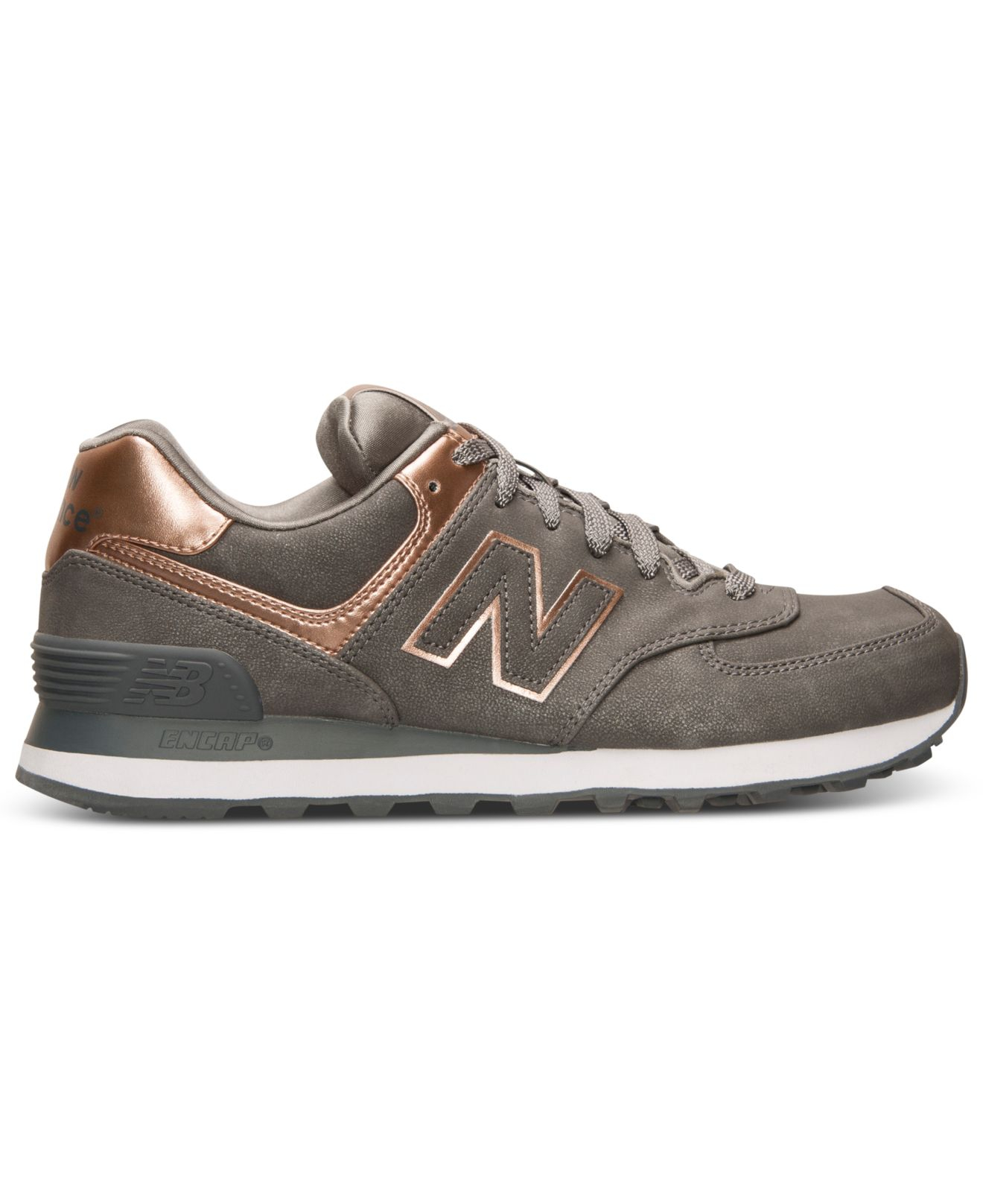 new balance women's 574 rose gold casual sneakers