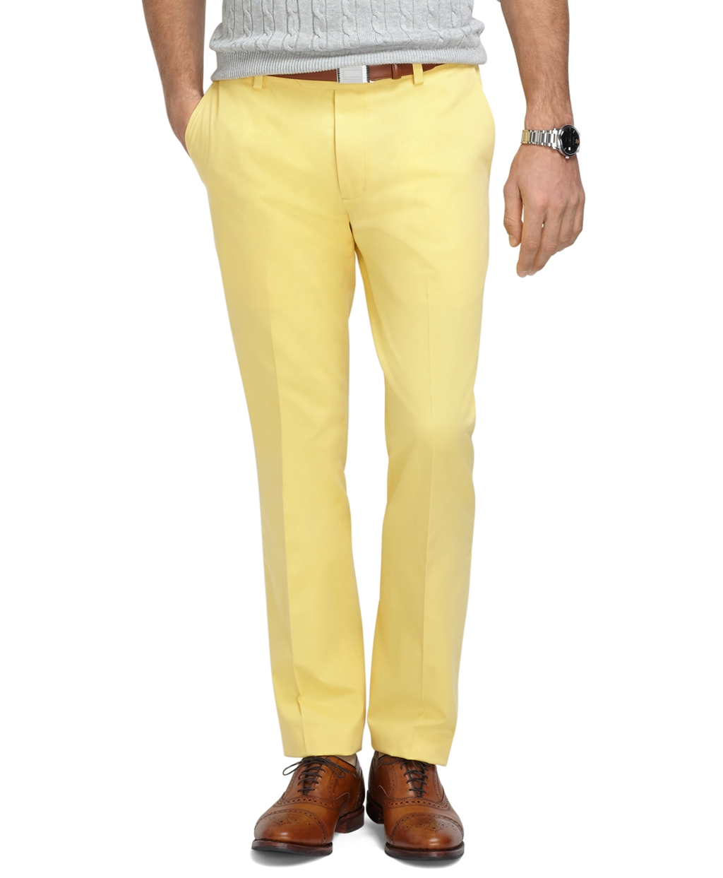 Brooks Brothers Milano Fit Plain-Front Lightweight Advantage Chinos® in ...