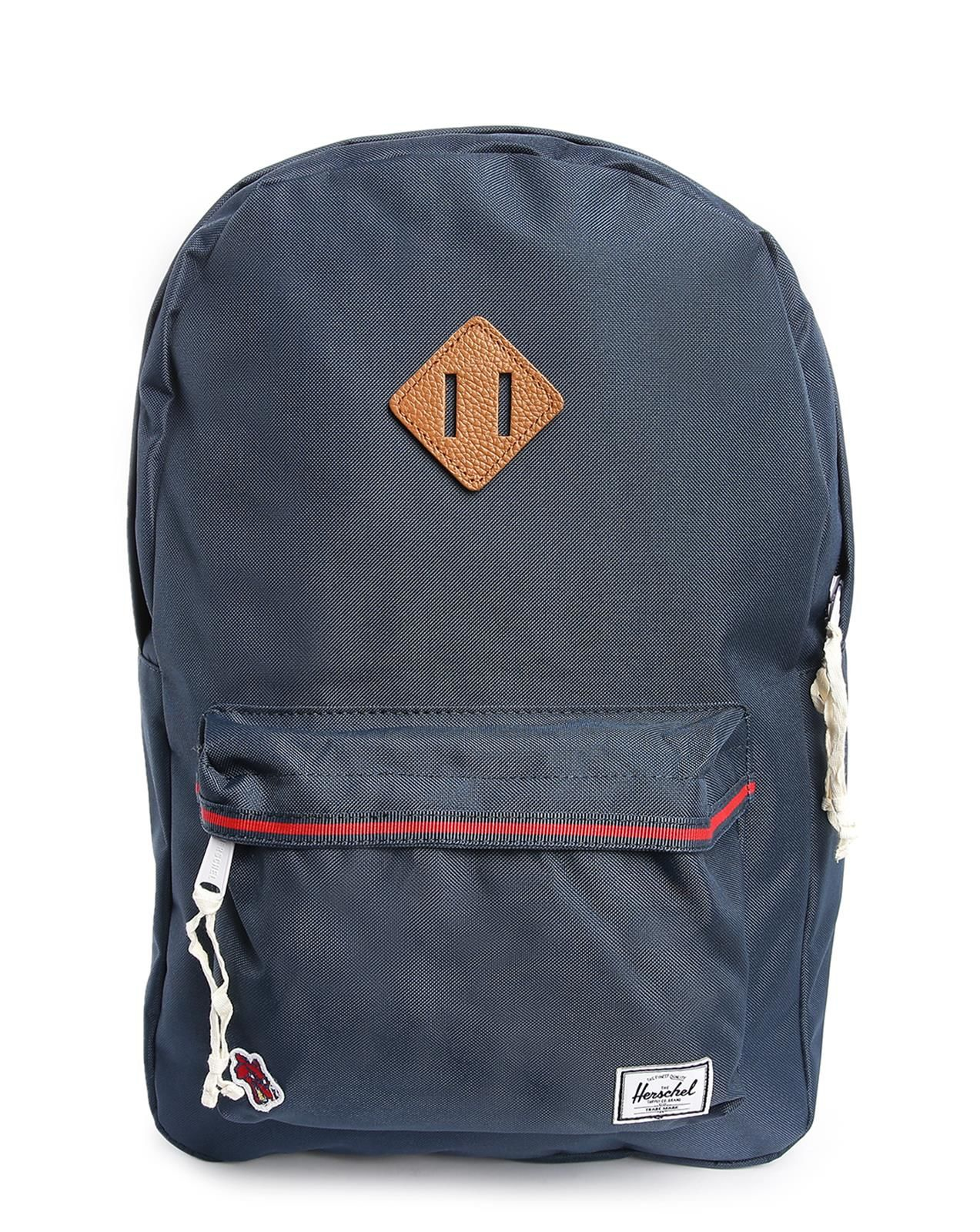 Herschel supply co. Navy Blue Heritage Backpack With Red Trimmed Pocket ...